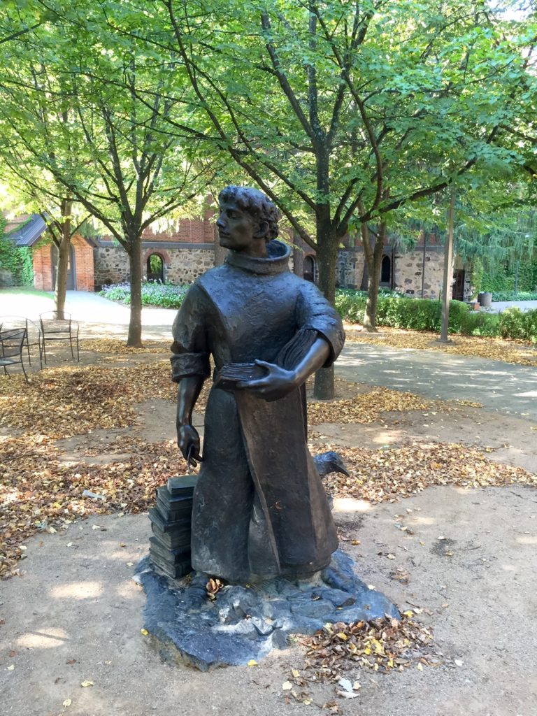 St. Benedict (480-550), author of The Rule of Life. Sculpture by David Paul Lange, O.S. B. and Steven Lemke, St. John's University '08. 2012