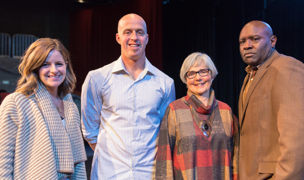 MC Eliza Heavener, Eric Kratz, me, Leonard Dow.
