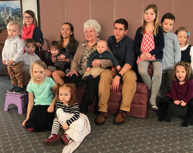 Mother with her great grandchildren, March 4, 2017.