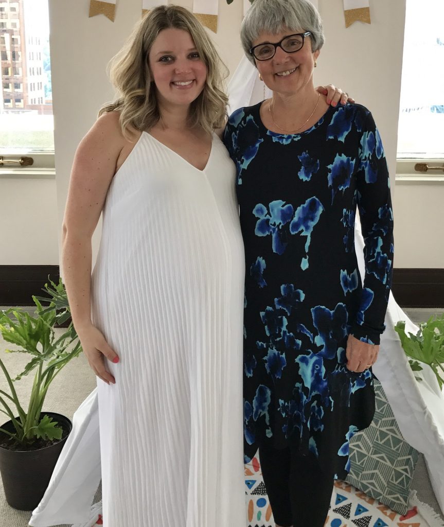 Kate and me, Lydia at T-48 days and counting.