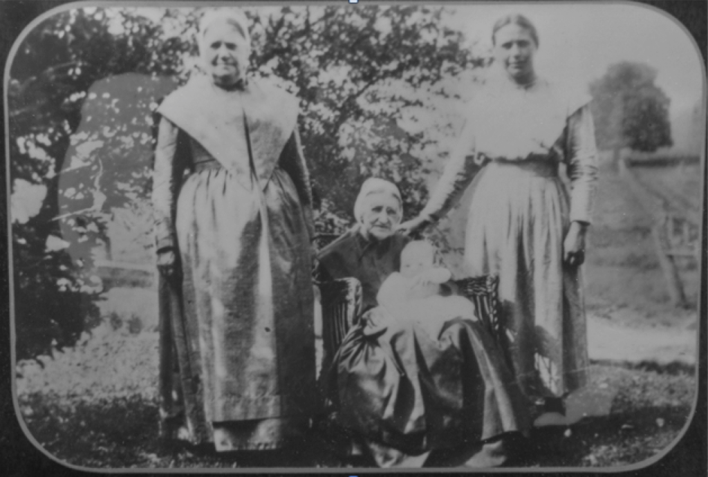 Baby Barbara Ann, Mother Anna Mary, Grandmother Barbara, Great Grandmother