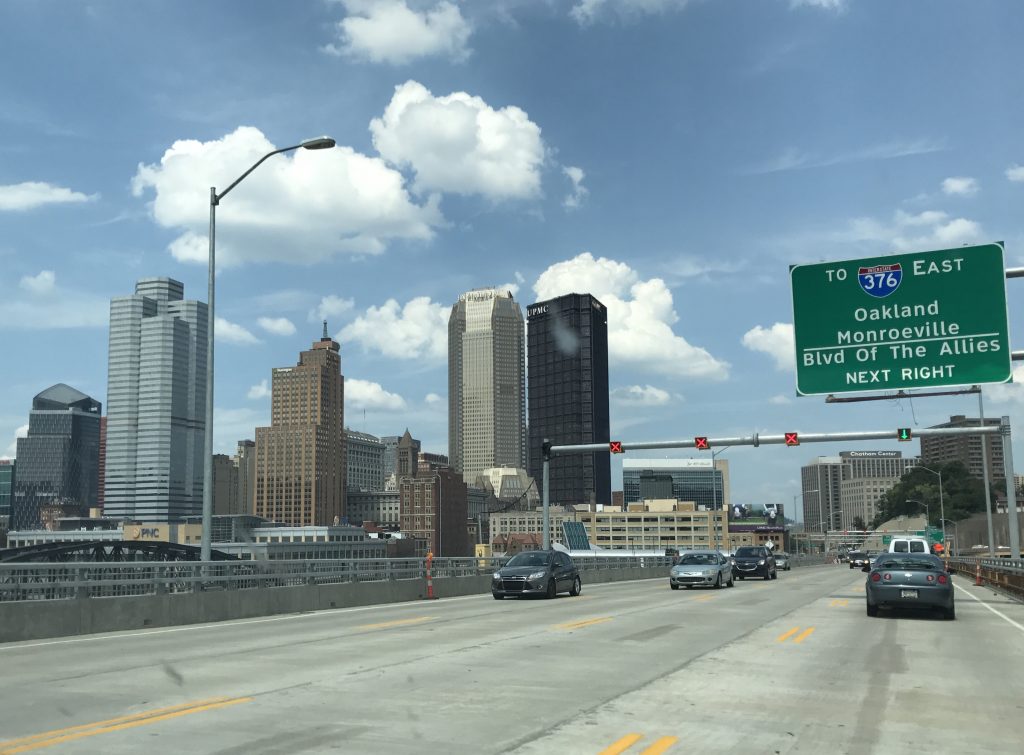 This photo was taken from our car window the day we moved here as we got close to the skyline.