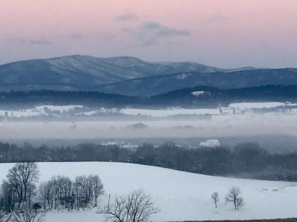 The mountains with cloud pillow base.