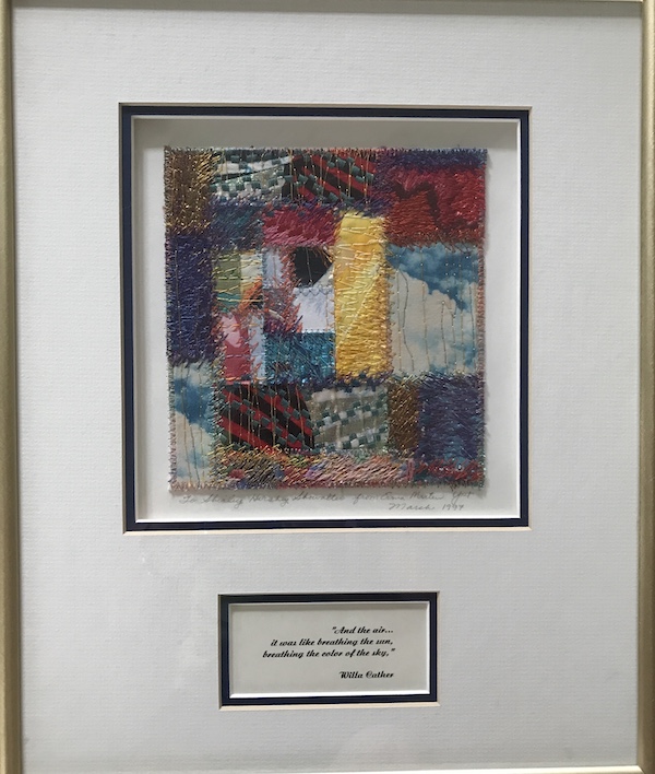 Erma Martin Yost, gift for my inauguration at Goshen College.