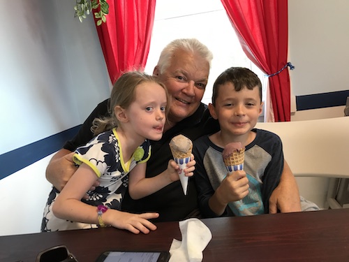 Smiley's ice cream cones at the Mt. Jackson Creamery.